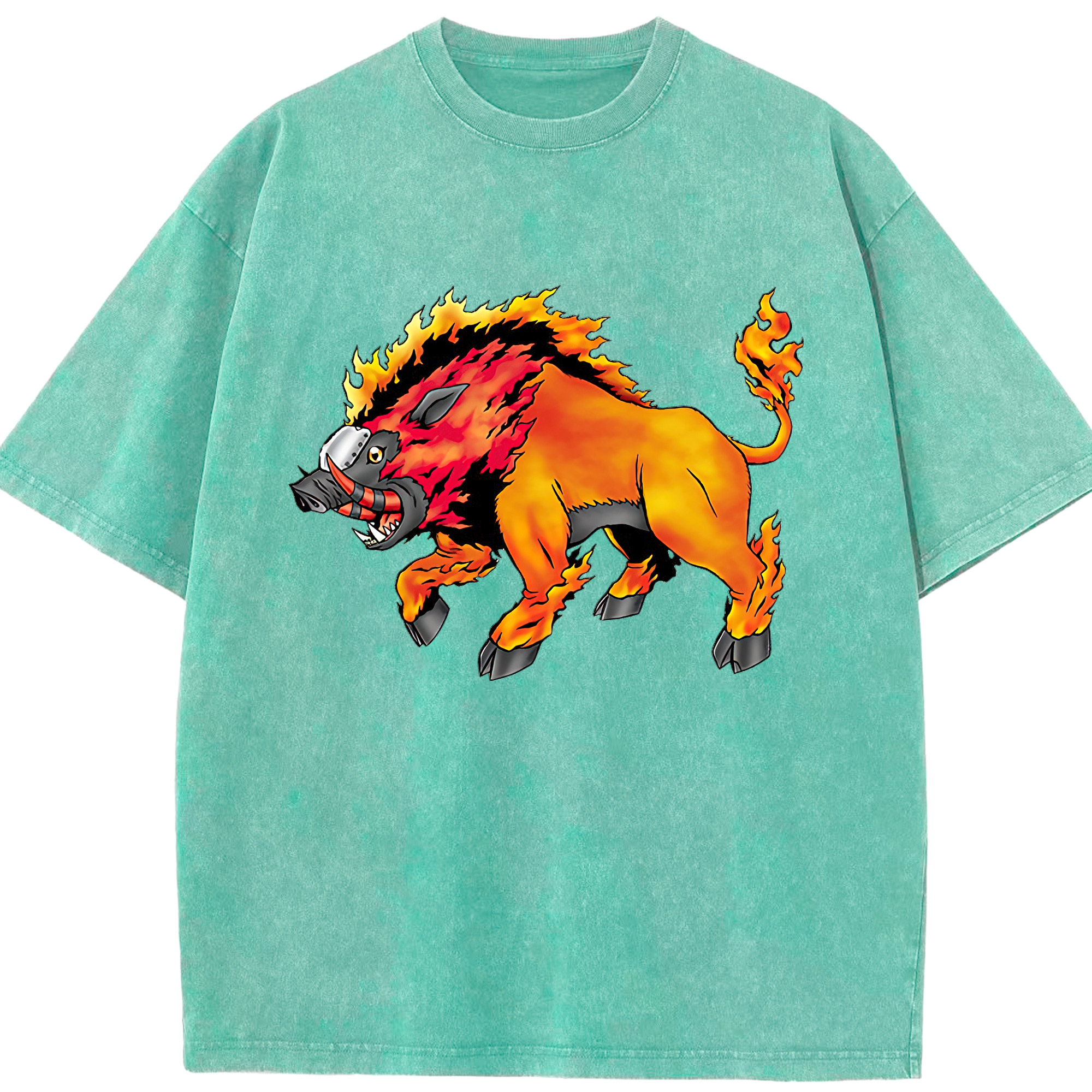 （画像用） Digimon デジタルモンスター/デジモン 綿100% ヴィンテージ風 半袖Tシャツ（フロントプリント）